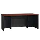 Sauder® Via 72"W Executive Office Desk "Classic Cherry/Soft Black"